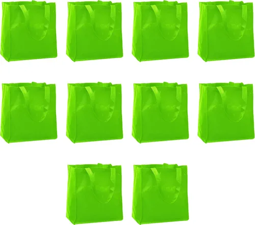 Vista 13 de DISCOUNT PROMOS Juego de 10/50/100 bolsas de tela reutilizables personalizadas, paquete a granel personalizado, plegable, lavable, bolsa de compra