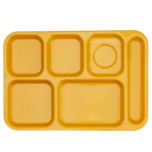 Vista 12 de G.E.T. Bandeja escolar para cafetería con 6 compartimentos, para zurdos, 10 x 14 pulgadas, verde bosque (paquete de 4)