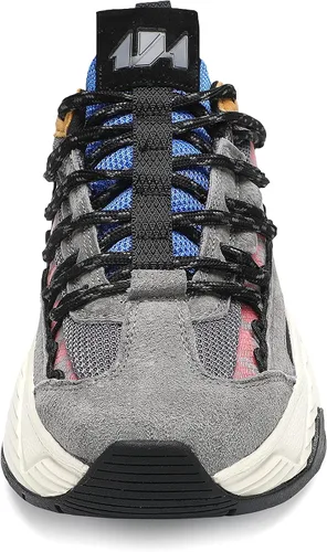 Vista 3 de Tenis de plataforma gruesa para mujer, antideslizantes, con cordones, para caminar