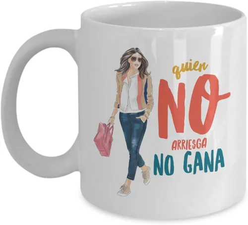 Vista 5 de Regalo para amigas Taza de cafe para hija Perfecto regalo para navidad, graduados, profesionales y estudiantes Vaso con afirmaciones
