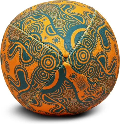 Vista 4 de Gilbert Australia Wallabies - Soporte de pelota de rugby indígena talla 5 con licencia