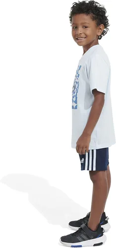 Vista 5 de adidas Conjunto de camiseta y pantalón corto de algodón de 2 piezas para niños