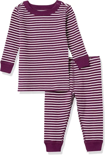 Vista 4 de Moon and Back by Hanna Andersson Unisex Kids' Organic Cotton Long-Sleeve Top and Bottom Pajama Set