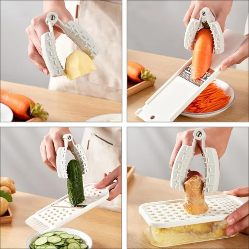 Vista 8 de Cabilock Protector de dedos de 2 piezas, protector de mandolina, verduras, fruta, corte, herramienta de cocina, cortador de mandolina, rallador