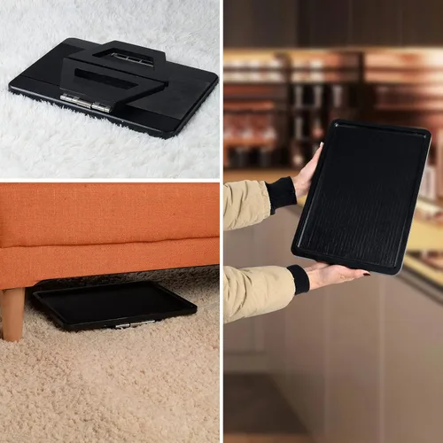 Vista 5 de Bandeja de brazo para sofá con clip, bandeja para reposabrazos de sofá para brazo ancho. Bandeja de brazo de sofá, bandeja de mesa de sofá, mesa