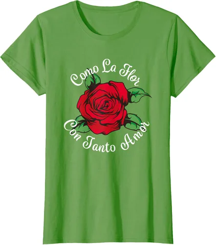 Vista 3 de Como La Flor - Bailar Cumbia - Mexican Rose Fiesta Regalo Camiseta Negro