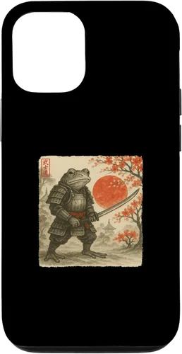 Vista 28 de Frog Samurai Japanese Warrior Costume Sumi-e Art Funny Case for iPhone 16