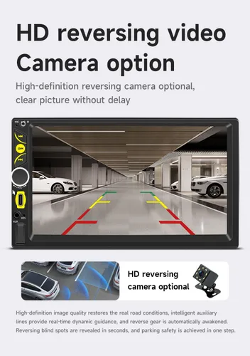 Vista 4 de Estéreo inalámbrico de doble DIN para coche con pantalla de radio Apple CarPlay para receptores de audio de coche, Bluetooth Car Play Android Auto