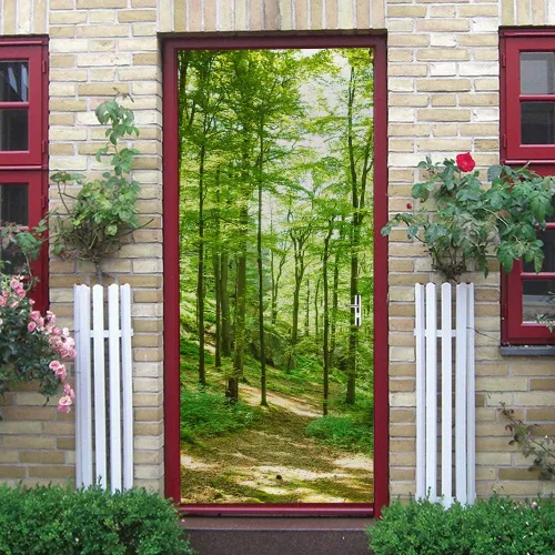 Vista 74 de Calcomanías 3D para puerta, murales para despegar y pegar, papel tapiz de caballo, calcomanías autoadhesivas extraíbles de PVC, impermeable, póster