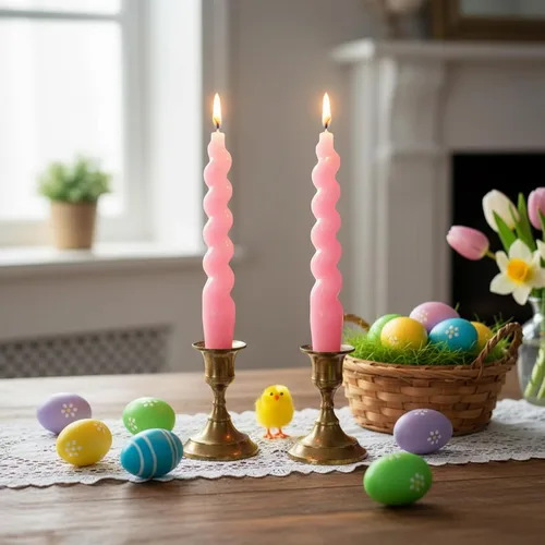 Vista 31 de Candelabros en espiral verde y velas cónicas verdes - Gedengni 7.5 pulgadas Velas cónicas cortas y encantadoras con diseño retorcido, velas sin