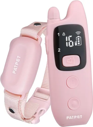 Vista 8 de PATPET Collar de entrenamiento para perros con control remoto, IPX7 impermeable, collar de choque para perros, 3 modos de entrenamiento, vibración