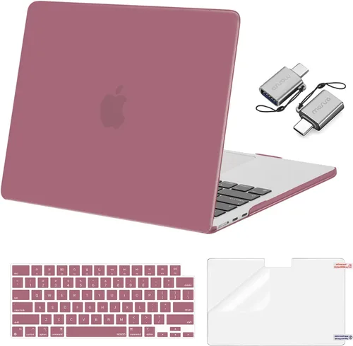Vista 41 de Mosiso Funda para MacBook Air de 13 y 13.6 pulgadas, 2024, 2023 y 2022, M3 A3113, M2 A2681, Touch ID, carcasa rígida, cubierta de teclado, protector