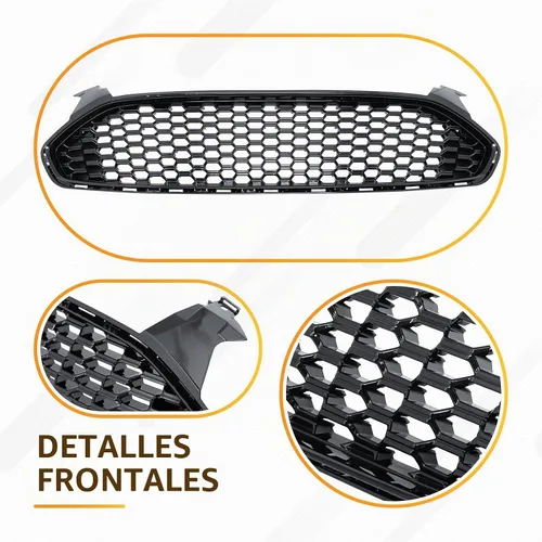 Vista 3 de Parrilla de malla de panal para Ford Fusion 2013, 2014, 2015, 2016, accesorios para Ford Fusion, parachoques delantero, capó superior, repuesto