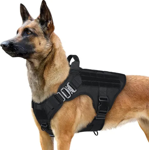 Vista 27 de rabbitgoo - Arnés táctico para perros pequeños, arnés resistente para mascotas con asa, chaleco de servicio sin tirones para razas pequeñas, chaleco