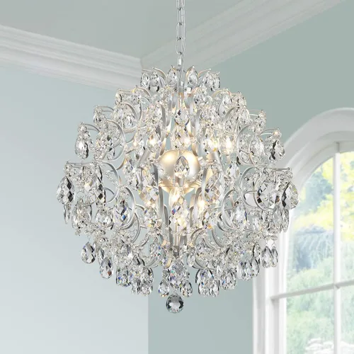 Vista 14 de Bestier Lámpara colgante moderna dorada con forma de gota de lluvia de cristal, lámpara de techo para comedor, baño, dormitorio, sala de estar Oro