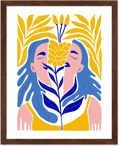 Vista 36 de Poster Master Póster de gato – Estampado floral retro – Arte de flores – Arte colorido de gato – Arte bohemio chic – Arte abstracto genial – Arte