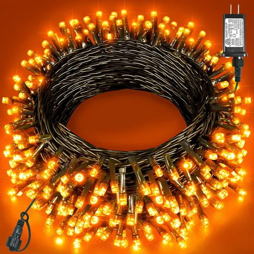 Vista 16 de Tira de luces LED de Navidad de 40 pies para exteriores, luces rojas y blancas de Navidad impermeables, 8 modos y temporizador, luces de árbol