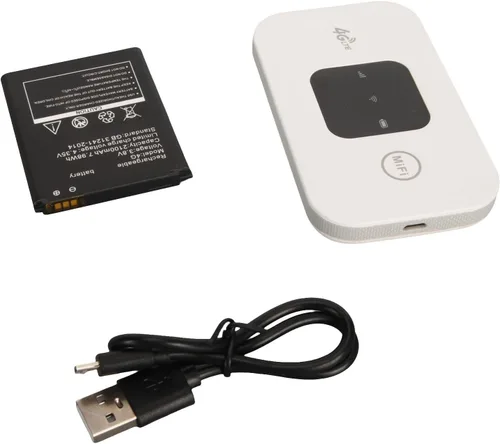 Vista 4 de Hotspot móvil portátil 4G LTE para África, viajes de Oriente Medio - Hasta 10 usuarios - Ranura para tarjeta SIM - Ligero y compacto, punto