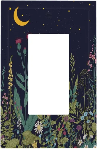 Vista 68 de Cubiertas de pared de lodge rústico retro con diseño de osos, ciervos y animales salvajes. Placas de pared dúplex simples para interruptor de luz.