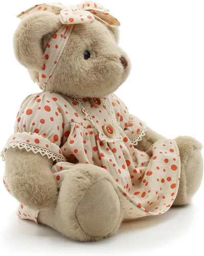 Vista 8 de suepcuddly Oso de Peluche Articulado Animales de Peluche Pequeño Juguete de Peluche Suave con Tela (Naranja 13 Pulgadas)