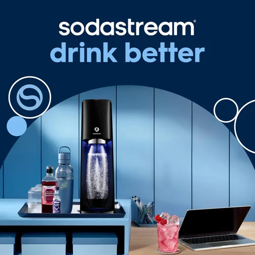 Vista 12 de SodaStream - E-TERRA - Máquina de soda PAQUETE DE VALOR 3 niveles automáticos de carbonatación Incluye 2 cilindros de CO2, 3 botellas aptas