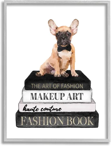 Vista 7 de Stupell Industries Fantástico Bulldog Francés Glam Pet Fashion Portafolio, diseño de Amanda Greenwood Stupell Industries Black, 11 x 14 Inches