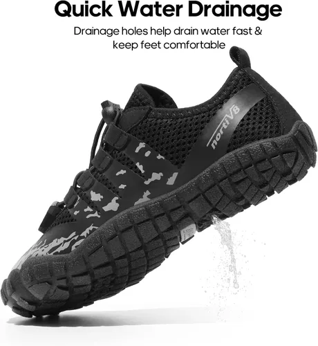 Vista 3 de NORTIV 8 Zapatos de agua para niños y niñas, secado rápido, descalzos, piscina, natación, playa, entrenamiento al aire libre, zapatos para caminar