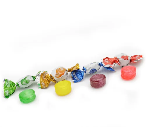 Vista 6 de Mini caramelo duro relleno de fruta, 1 libra, bolsa a granel, centro líquido y carcasa dura, envueltos individualmente (270 piezas)