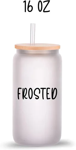Vista 6 de Gossby Vaso de vidrio personalizado de 16 onzas con tapa, pajita, regalo de amistad personalizado para mujeres, mejores amigas con diseño, nombres