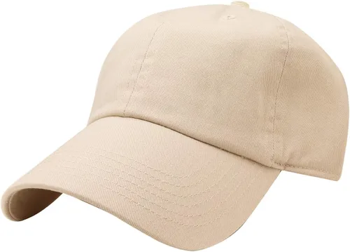 Vista 22 de Gorra de béisbol clásica Falari, sombrero de papá 100% algodón suave, talla ajustable Aguamarina