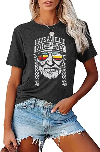 Vista 4 de Camiseta de concierto de campo para mujer, camisas gráficas de Nashville, banda de concierto, camisetas informales, camiseta de regalo de música