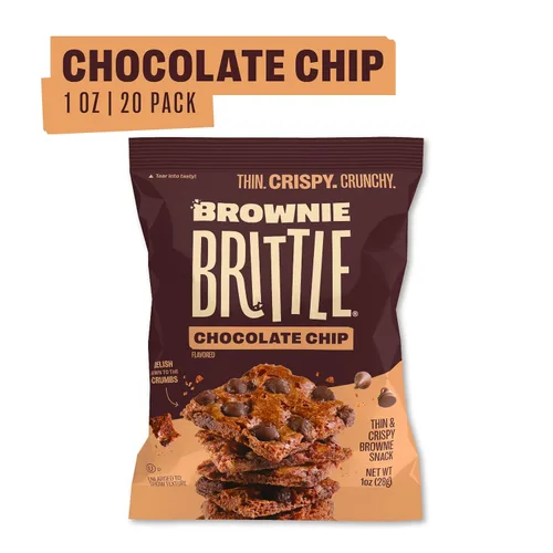 Vista 2 de Brownie Brittle - Galletas con virutas de chocolate, marrón, 1 onza, paquete de 20