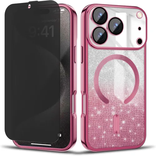 Vista 12 de Funda magnética para iPhone 13 Pro MagSafe con protector de lente de cámara, protección completa, delgada, suave, a prueba de golpes, antiarañazos