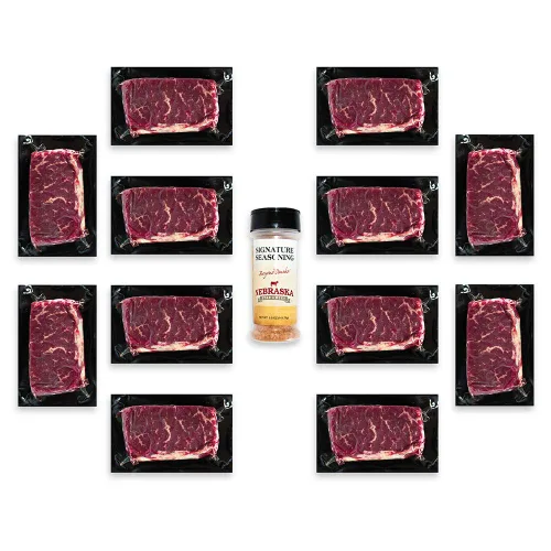 Vista 7 de Nebraska Star Beef Prestige Steaks - 12 paquetes con condimento exclusivo (filet mignon de 12 a 5 onzas)