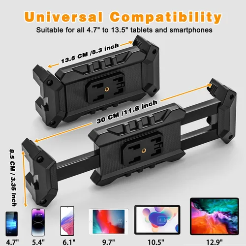 Vista 6 de Soporte para tablet con abrazadera de cuello de cisne para escritorio, compatible con iPad mini/Air/Pro, Kindle Fire HD, Galaxy Tabs y todas