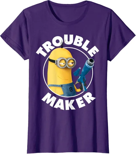Vista 13 de Despicable Me Minions Kevin Fabricante de Problemas Gráfico Camiseta Negro