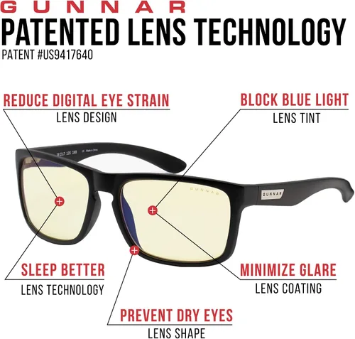 Vista 4 de Gunnar - Gafas prémium para juegos y computadora - Bloquean el 65% - 98% de la luz azul - Intercept