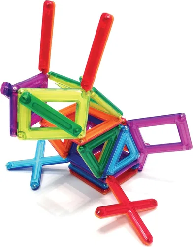Vista 7 de Guidecraft PowerClix - Juego de bloques de construcción magnéticos con marco, 26 piezas, juguete educativo de construcción creativa