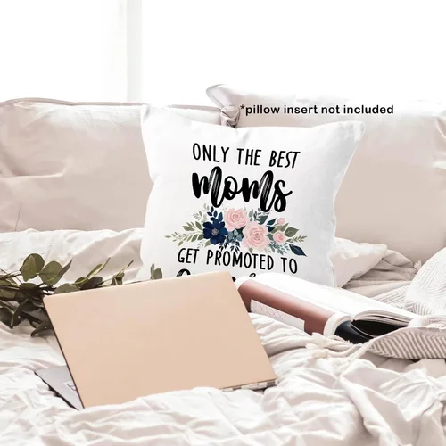 Vista 4 de Only The Best Moms Get Promoted to Grandma Gifts - Funda de almohada de 18 x 18 pulgadas, para abuela, abuela, abuelos, bebé, anuncio de embarazo