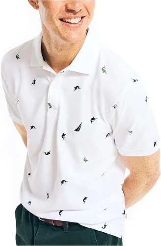 Vista 4 de Nautica Polo de cubierta con estampado de ajuste clásico para hombre