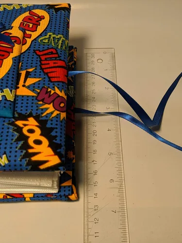 Vista 3 de DC Superman Sayings Cotton Fabric Custom Photo Album for Boy - Super Hero Photo Album - Holds 100 4x6 Photos - Handmade