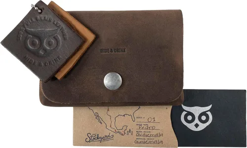 Vista 3 de Hide & Drink, Cartera de doble bolsa para hombres y mujeres, soporte rectangular para tarjetas, organizador de dinero, funda de identificación
