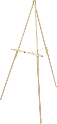 Vista 3 de Creative Mark Thrifty - Caballete de exhibición de trípode de madera para pintar, paquete de 2 unidades, peso ligero, ángulo ajustable para dibujar