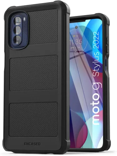 Vista 6 de ENCASED Falcon Armor - Funda para Moto G Stylus 2022, protección resistente (negro)