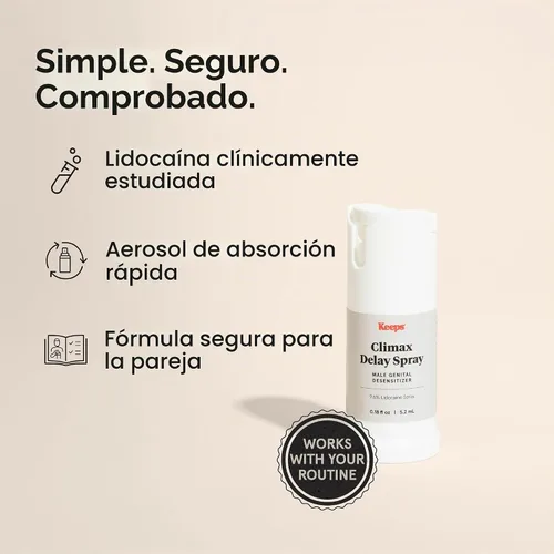 Vista 5 de Keeps Climax Delay Spray para hombres – Spray de lidocaína para control del clímax ayuda a reducir la sensibilidad – Spray desensibilizante