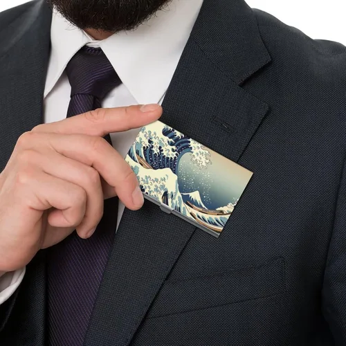 Vista 6 de Gran soporte para tarjetas de visita Fuji, funda de bolsillo para tarjetas de visita delgada, tarjetero para tarjetas de visita, tarjetero
