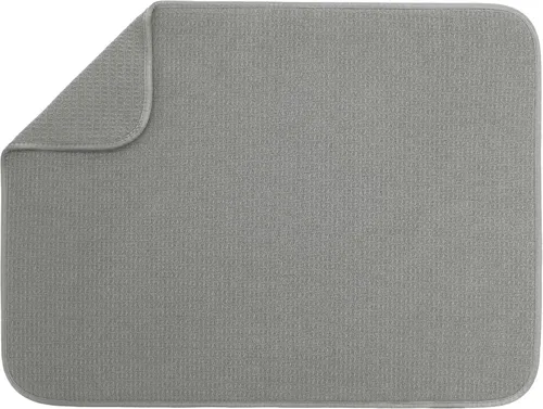 Vista 32 de S&T INC. Tapete de microfibra para secado de platos, reversible y absorbente para cocina, de 16 x 18 pulgadas, color negro