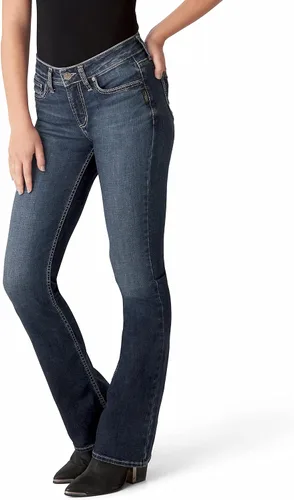Vista 2 de Silver Jeans Co. Jeans ajustados de tiro medio Suki para mujer, Ind