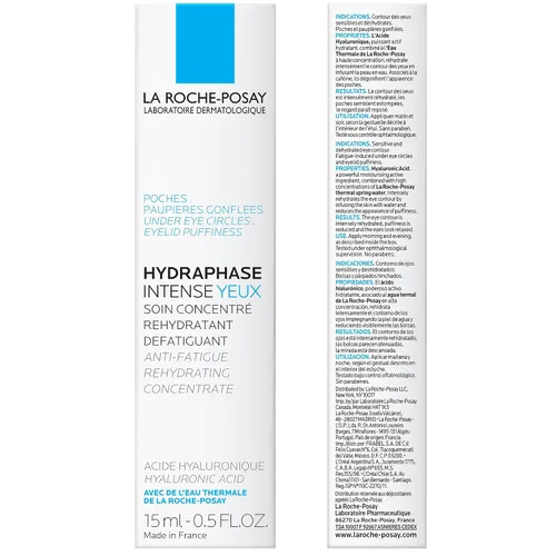 Vista 5 de La Roche-Posay Hydraphase - Ojos intensos de ácido hialurónico, reduce las bolsas debajo de los ojos y la hinchazón con hidratación abundante, 0.5