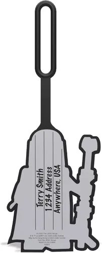 Vista 4 de Lego Star Wars Etiqueta de silicona para equipaje, The Mandalorian (52922) superficie escribible en la parte posterior para identificación